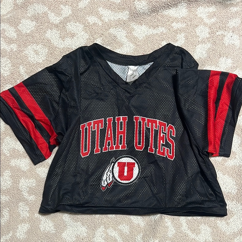 Utah Utes Black and Red Mesh Jersey